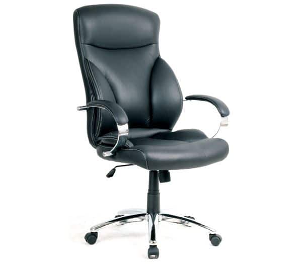 BF5300 Πολυθρόνα Διευθυντή Μέταλλο Χρώμιο BF5300 Πολυθρόνα Διευθυντή Μέταλλο Χρώμιο, PU Μαύρο 68x70x117/127cm - Image 1