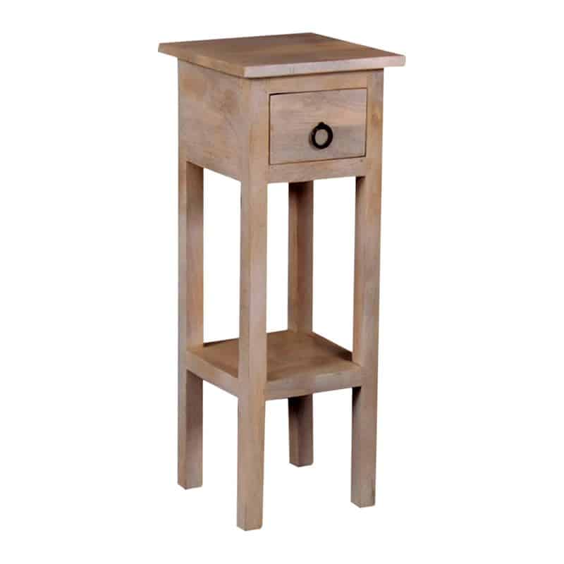 CLASSIC Stand - Τραπεζάκι Βοηθητικό Η.65cm CLASSIC Stand - Τραπεζάκι Βοηθητικό Η.65cm, 1 Συρτάρι, Ξύλο Ακακία Φυσικό 25x25 H.65cm - Image 1