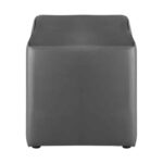 CLUB Σκαμπό Βοηθητικό, Pu Γκρι 37x37x42cm