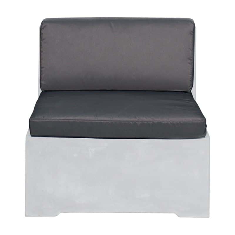 CONCRETE Set Μαξιλάρια Καρέκλας CONCRETE Set Μαξιλάρια Καρέκλας, Γκρι Ύφασμα Water Repellent - 2 Tεμάχια Καθ:67x66x8 -Πλάτ:67x15/8x30cm - Image 1