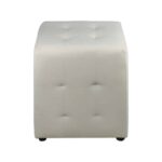 CONY Σκαμπό Βοηθητικό, Pu  Εκρού 37x37x42cm