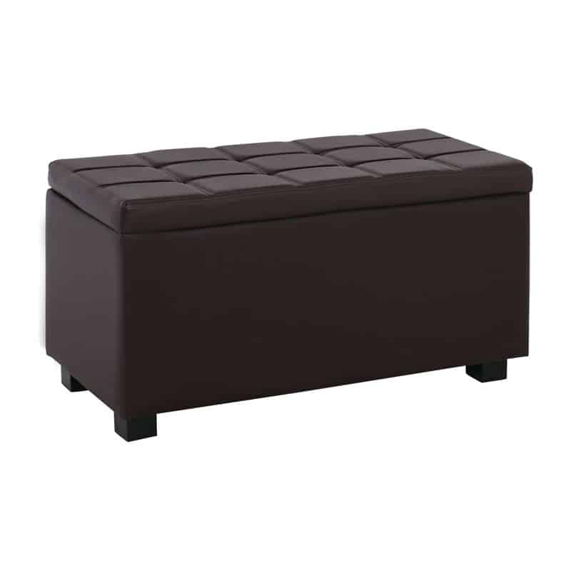 DENISE Σκαμπο με Αποθηκευτικό Χώρο - Ταμπουρέ DENISE Σκαμπο με Αποθηκευτικό Χώρο - Ταμπουρέ, PU Σκούρο Καφέ 88x43x45cm - Image 1