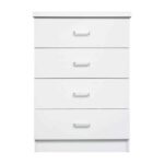 DRAWER Συρταριέρα με 4 Συρτάρια, Απόχρωση Άσπρο 60x40x80cm