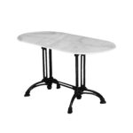 EKO Τραπέζι Αίθριο Oval Μαντέμι, Μάρμαρο 70x110x74cm Oval - Image 2