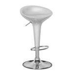 DISCO Σκαμπό BAR, Βάση Χρώμιο, ABS Silver, Ύψος Ρυθμιζόμενο, Περιστρεφόμενο 44x40x71/92cm - Image 2