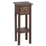 CLASSIC Stand - Τραπεζάκι Βοηθητικό H.65cm - 1 Συρτάρι, Ξύλο Sheesham Καρυδί 25x25 H.65cm - Image 2
