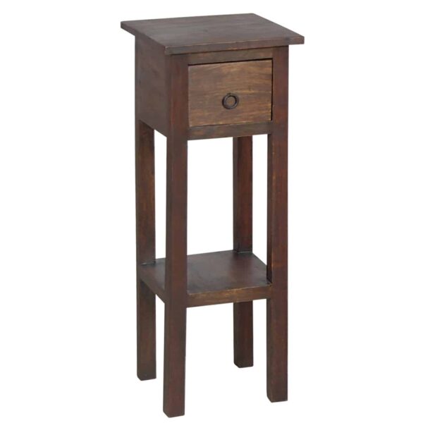 CLASSIC Stand - Τραπεζάκι Βοηθητικό H.65cm - 1 Συρτάρι, Ξύλο Sheesham Καρυδί 25x25 H.65cm - Image 2