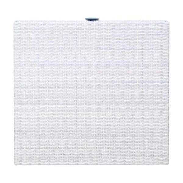 WICKER TOP Επιφάνεια Τραπεζιού Alu/Wicker Ice White/Γυαλί 70x70cm - Image 2