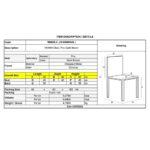 VIVIAN Καρέκλα Μέταλλο Χρώμιο, PVC Σκούρο Καφέ 40x44x83cm - Image 3