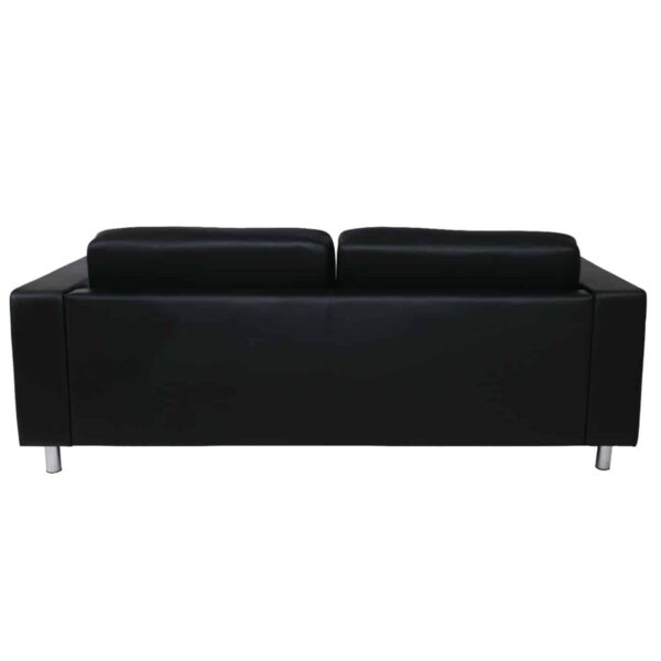 ALAMO Καναπές Σαλονιού Καθιστικού 3Θέσιος - PU Μαύρο 199x85x82cm - Image 5