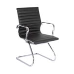 BF4400V Πολυθρόνα Επισκέπτη Μέταλλο Χρώμιο - PU Μαύρο 57x62x90cm - Image 2