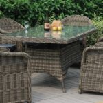 MONTANA Τραπέζι Dining Κήπου-Βεράντας ALU, Φ5mm Round Wicker Grey Brown 160x90 H.75cm - Image 2