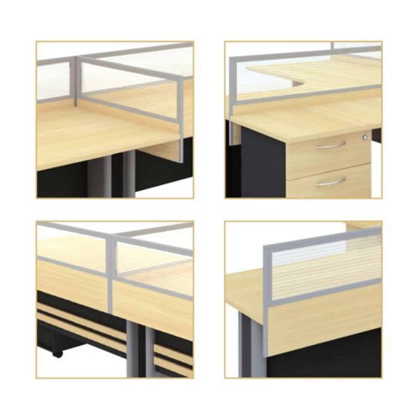 Διαχωριστικό Γραφείων Wenge 180x45cm - Image 2