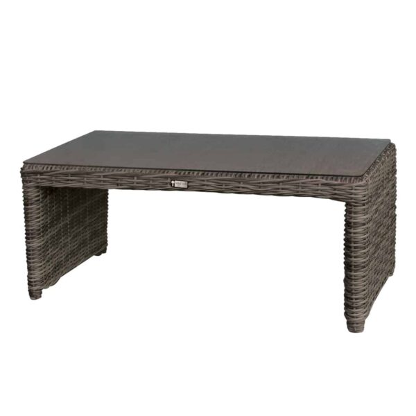 MONTANA Τραπεζάκι Σαλονιού Κήπου-Βεράντας ALU, Φ5mm Round Wicker Grey Brown 100x50 H.45cm - Image 2