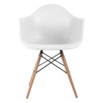 ALEA Wood Πολυθρόνα Τραπεζαρίας Ξύλο, PP Άσπρο 63x62x79cm - Image 2