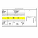 ART Τραπέζι Τραπεζαρίας Κουζίνας, Μαύρο MDF, Πόδια Οξιά Φυσικό 120x80x73cm - Image 3