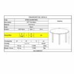 ART Τραπέζι Οξιά Φυσικό, MDF  Μαύρο Φ60 H.70cm - Image 3