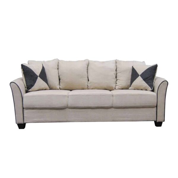 ASHLEY Καναπές Σαλονιού - Καθιστικού 3Θέσιος, Ύφασμα Μπεζ 198x80x88cm - Image 2