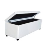 DENISE Σκαμπό Αποθηκευτικό - Ταμπουρέ, PU Εκρού 113x43x45cm - Image 3