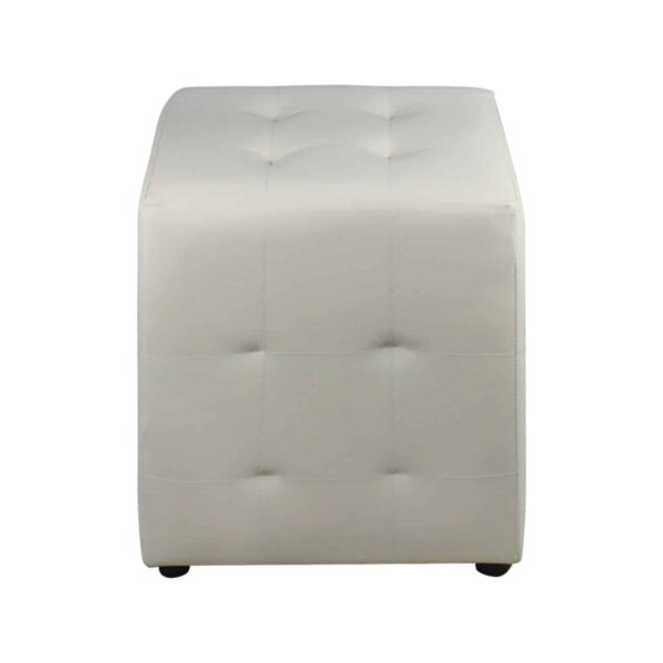CONY Σκαμπό Βοηθητικό, Pu  Εκρού 37x37x42cm - Image 2