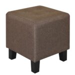 MEDEA Σκαμπό Βοηθητικό, Ύφασμα Σκούρο Καφέ 37x37x42cm - Image 2