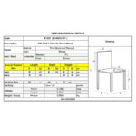 MALEVA-L Καρέκλα PU Καφέ - Wenge 42x56x93cm - Image 3