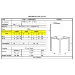 DAFNE Καρέκλα Τραπεζαρίας Κήπου Στοιβαζόμενη, PP Rattan Look UV Protection, Άσπρο 46x55x85cm - Image 4