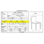 MALEVA-H Καρέκλα Ξύλο - PU Ivory 46x61x100cm - Image 3