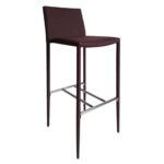 REGINA Σκαμπό BAR με Πλάτη, Ύφασμα Αδιάβροχο Καφέ 41x49x76/100cm - Image 2