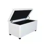 DENISE Σκαμπό με Αποθηκευτικό Χώρο - Ταμπουρέ, PU Εκρού 88x43x45cm - Image 3