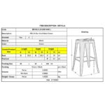 RELIX Σκαμπό Bar-Pro, Στοιβαζόμενο, Μέταλλο Βαφή Πράσινο 43x43 H.76cm - Image 3