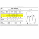 STUDY Καρέκλα Στοιβαζόμενη Μέταλλο Βαφή Silver, PP Μαύρο 53x55x77cm - Image 4