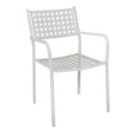 CAPRICE Πολυθρόνα Στοιβαζόμενη, Μέταλλο Βαφή Άσπρο 54x51x84cm - Image 2