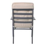 ASTOR Πολυθρόνα Κήπου - Βεράντας, Μέταλλο Βαφή Ανθρακί, Μαξιλάρι Μπεζ 60x77x104cm - Image 4