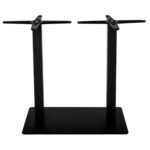 PRATO Βάση Τραπεζιού Μακρόστενη Μέταλλο Βαφή Μαύρο (21,00kg) 70x40cm H.72cm - Image 2