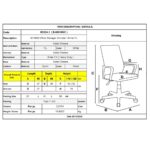BF4800 Πολυθρόνα Διευθυντή Μέταλλο Χρώμιο - PU Άσπρο 55x66x116/126cm - Image 4