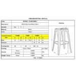 RELIX Σκαμπό Bar-Pro, Στοιβαζόμενο, Μέταλλο Βαφή Κίτρινο 43x43 H.76cm - Image 3