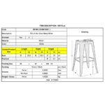 RELIX Σκαμπό Bar-Pro, Στοιβαζόμενο, Μέταλλο Βαφή Άσπρο 43x43 H.76cm - Image 3