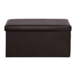 ORION Σκαμπό Αποθηκευτικό - Βοηθητικό, PU Σκούρο Καφέ 80x38x38cm - Image 3