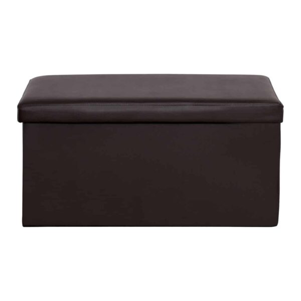 ORION Σκαμπό Αποθηκευτικό - Βοηθητικό, PU Σκούρο Καφέ 80x38x38cm - Image 3