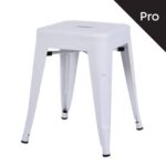 RELIX Σκαμπό-Pro, Στοιβαζόμενο, Μέταλλο Βαφή Άσπρο 39x39x45cm - Image 2