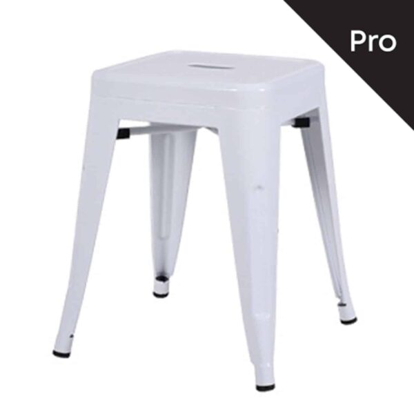 RELIX Σκαμπό-Pro, Στοιβαζόμενο, Μέταλλο Βαφή Άσπρο 39x39x45cm - Image 2