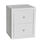 WILTON Κομοδίνο PU Άσπρο 46x41x57cm - Image 2