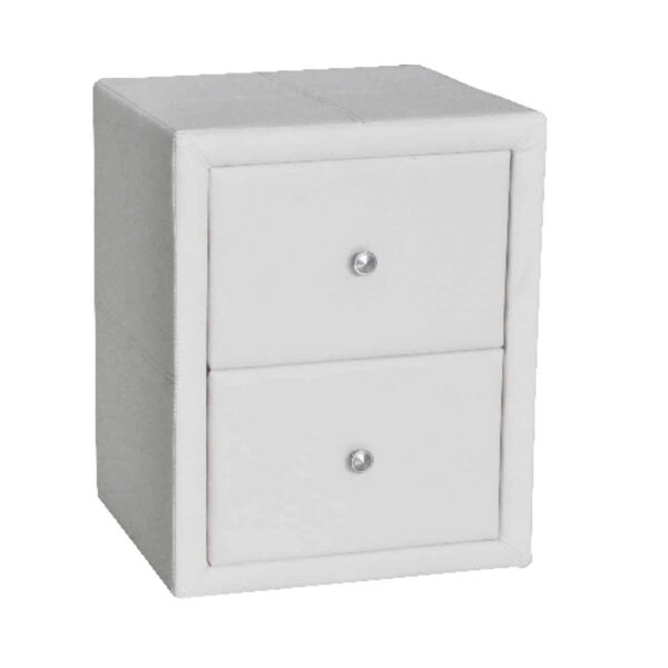 WILTON Κομοδίνο PU Άσπρο 46x41x57cm - Image 2