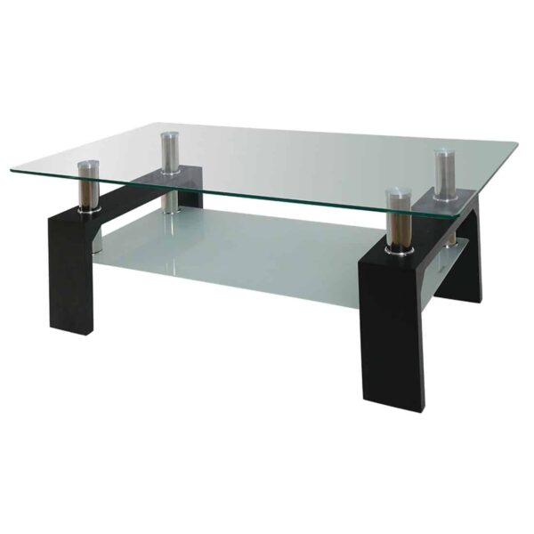 CAMERON Τραπεζάκι Σαλονιού Καθιστικού, Απόχρωση Μαύρο 110x60x45cm - Image 2