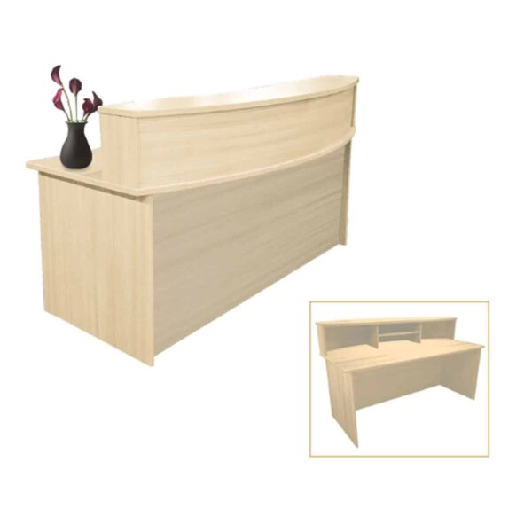 Reception 180 Απόχρωση Beech 180x90x105cm - Image 2
