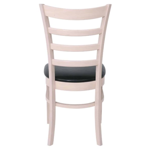 NATURALE Καρέκλα White Wash, Pu Μαύρο 42x50x91cm - Image 5