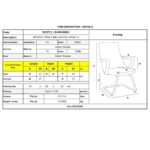 BF3300V Πολυθρόνα Γραφείου Επισκέπτη, Μέταλλο Βάση Χρώμιο PU Άσπρο 55x60x91cm - Image 3