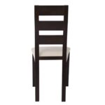 MILLER Καρέκλα Οξιά Σκούρο Καρυδί, PVC Εκρού 45x52x97cm - Image 4