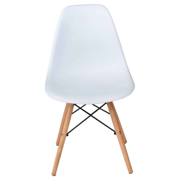 ART Wood Καρέκλα Τραπεζαρίας - Κουζίνας, Πόδια Οξιά, Κάθισμα PP Άσπρο - 1 Step K/D - Pro 46x53x81cm - Image 5